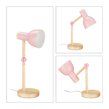 Relaxdays Schreibtischlampe Holz verstellbar