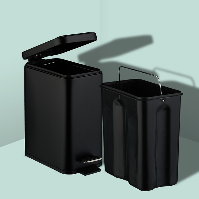 Relaxdays Bad Mülleimer 5 l Softclose
