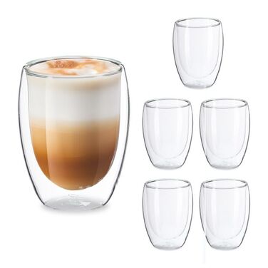 Relaxdays Latte Macchiato Gläser 350 ml