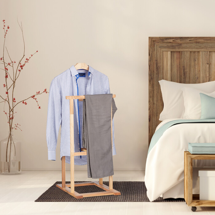 Relaxdays Herrendiener Holz freistehend