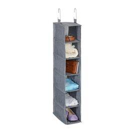 Relaxdays Kleiderschrank Hängeregal mit 6 Fächern