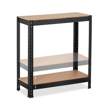 Relaxdays Schwerlastregal 150 cm schwarz