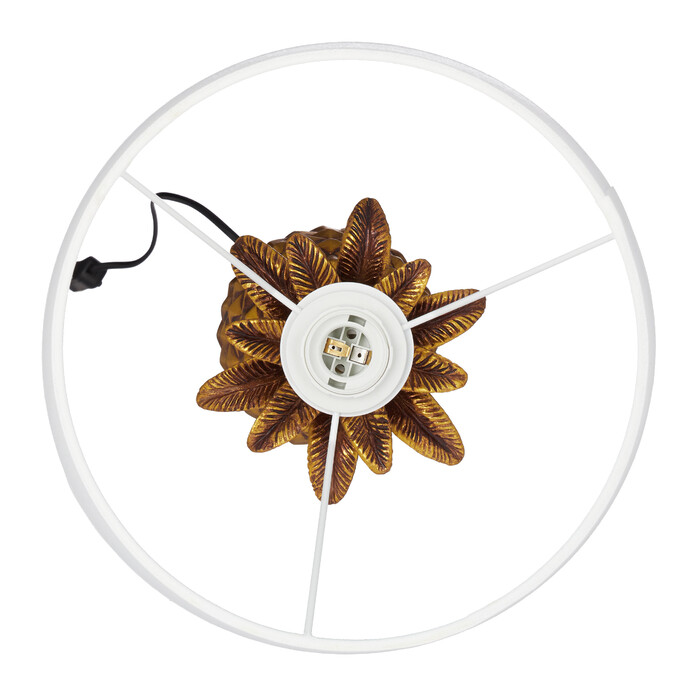 Relaxdays Tischlampe Ananas gold