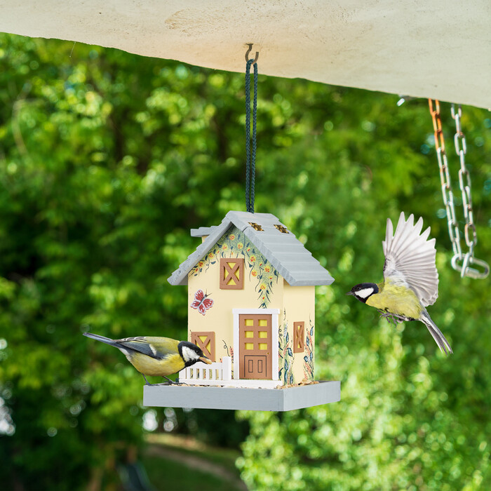 Relaxdays Vogelfutterhaus zum Aufhängen