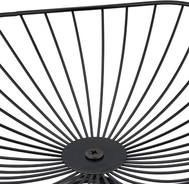 Relaxdays Etagere, 3-stöckig, Metall, 34x49x31,5 cm, Lotusblatt-Design, schwarz