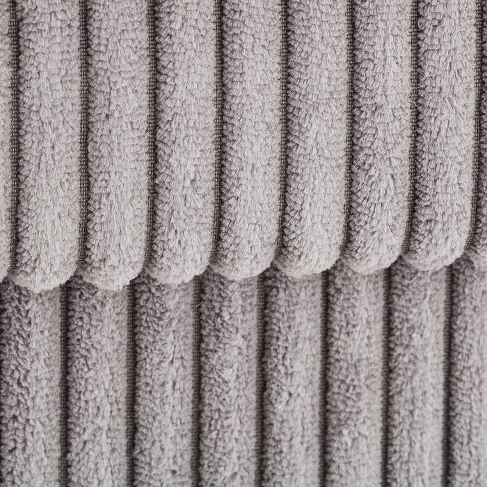 Relaxdays faltbarer Sitzwürfel mit Stauraum, Kordsamt, 38x38x38 cm, Grau