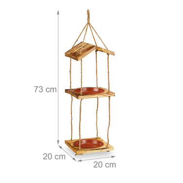 Relaxdays Vogelfutterstation mit 2 Schalen