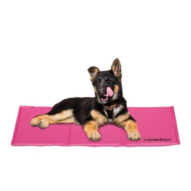 Relaxdays Pinke Kühlmatte für Hunde