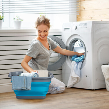 Relaxdays Faltbarer Wäschekorb 15 Liter