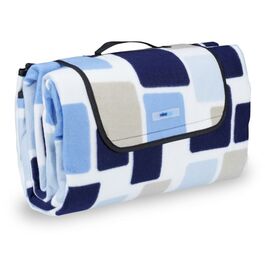 Relaxdays Picknickdecke Muster blau
