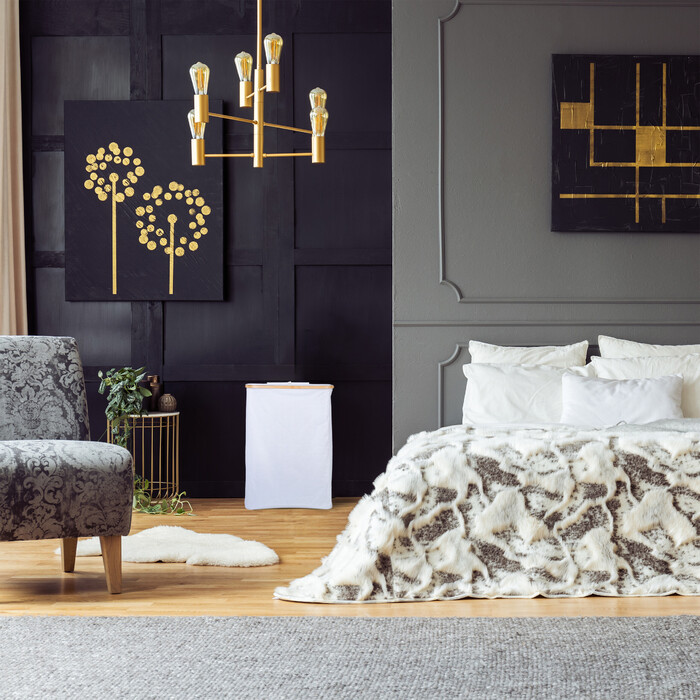 Relaxdays Wäschekorb mit Deckel 105 l