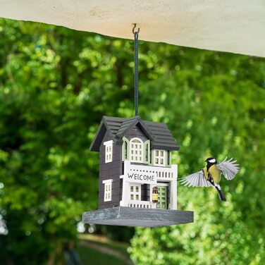 Relaxdays Vogelfutterhaus, Holz, HBT 23,5x18x18 cm