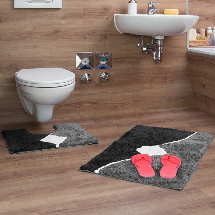 Relaxdays Badgarnitur 2-teiliges Grafikmuster