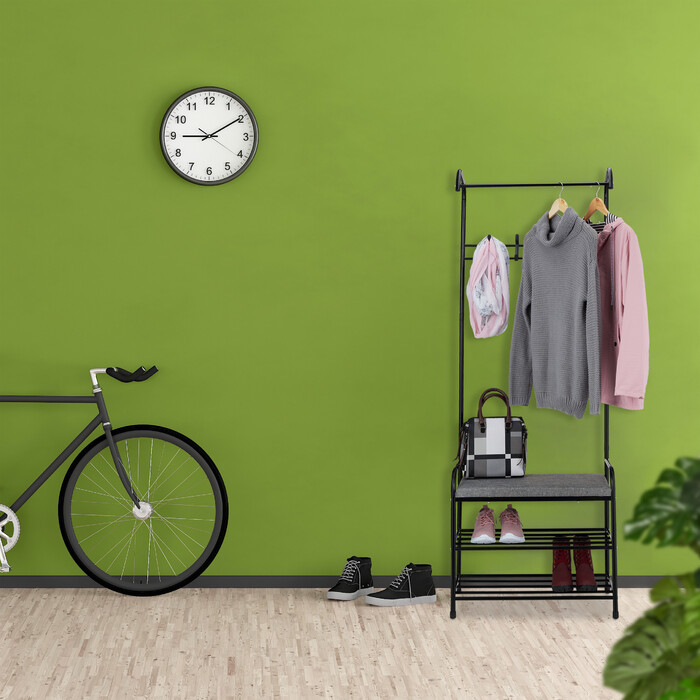 Relaxdays Garderobe mit Schuhablage & Sitzbank