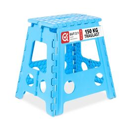 Relaxdays Klapphocker faltbar XL Blau