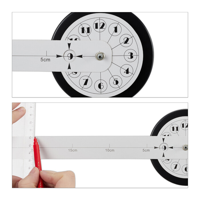 Relaxdays DIY Wanduhr mit 3D-Zahlen