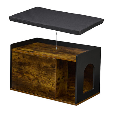 Relaxdays Katzenschrank im Industrial Design