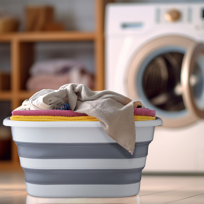 Relaxdays Faltbarer Wäschekorb 35 Liter