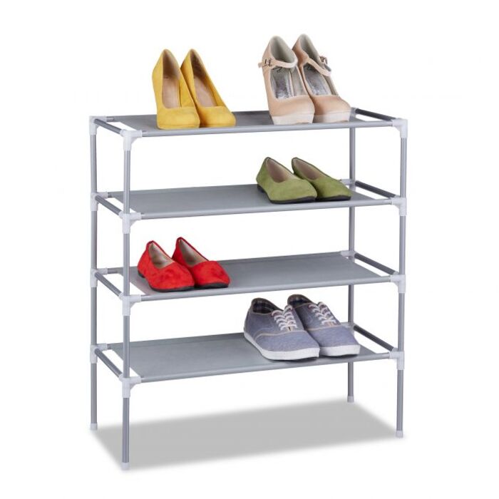 Relaxdays Schuhregal Stecksystem 4 Ebenen