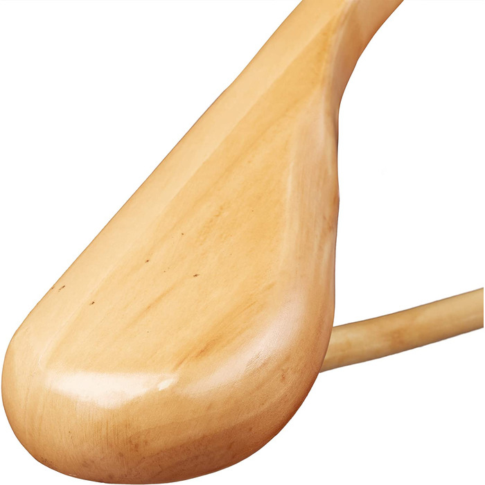 Relaxdays, natur Anzug Kleiderbügel, 5er Set, breite Schulter, 360° drehbarer Haken, mit Hosenstange, Holzkleiderbügel, Holz,