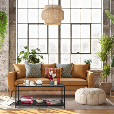 Relaxdays Couchtisch mit Glasplatte