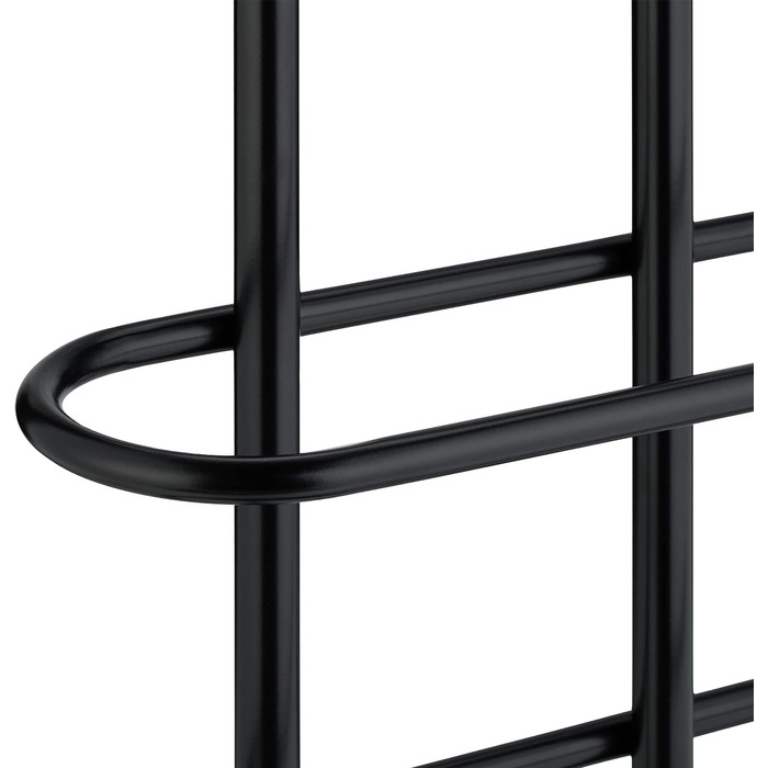 Relaxdays Handtuchständer, 3 Stangen, Metall, 83x39x18 cm, schwarz