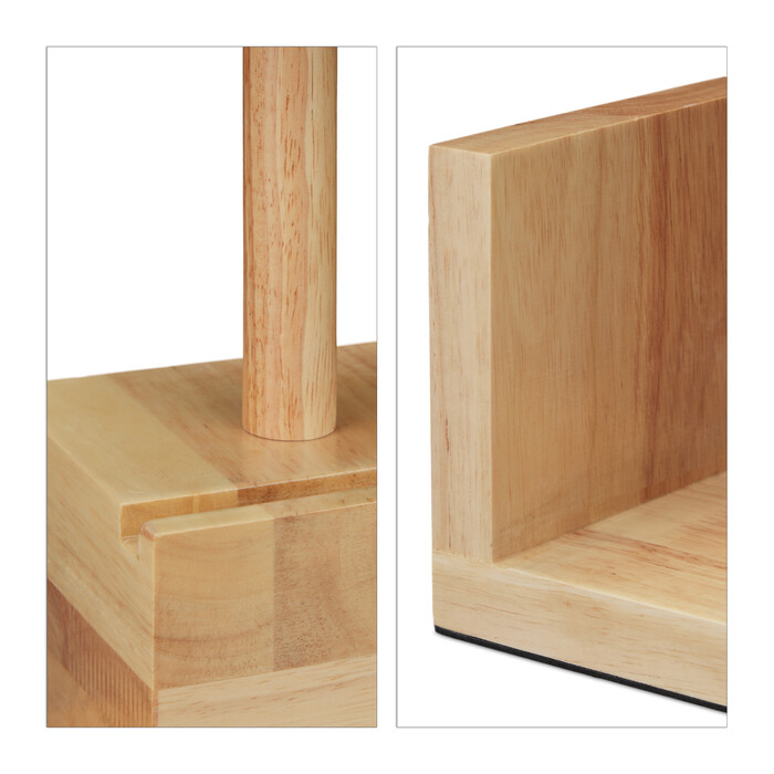 Relaxdays USB Tischlampe aus Holz