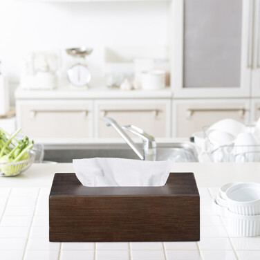 Relaxdays Kosmetiktuchbox Bambus braun