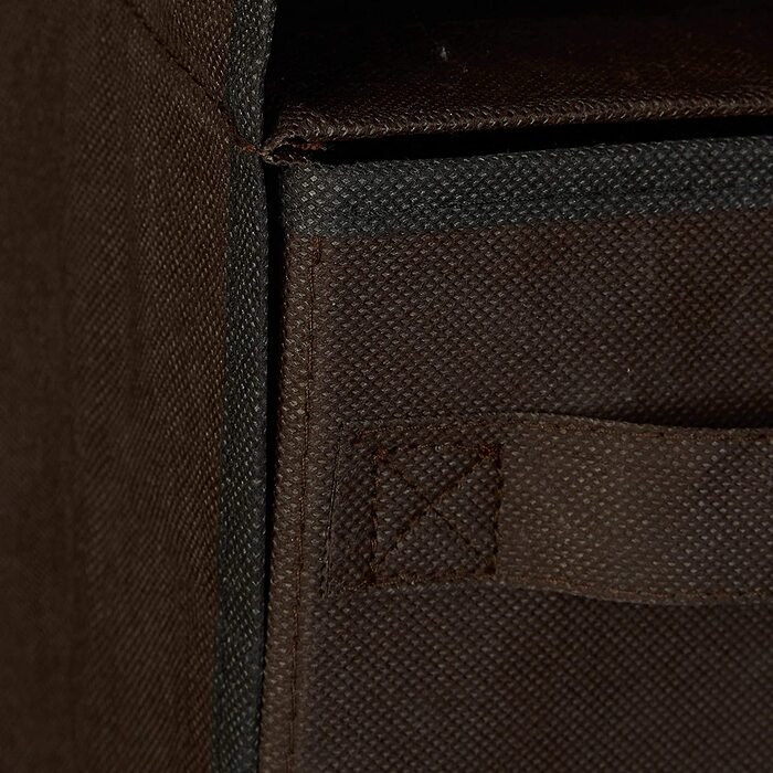 Relaxdays Hängeregal Stoff, Hängeaufbewahrung, 6 Fächer, 2 Schübe, für Kleiderschrank, HBT: ca. 82x14,5x30 cm, braun