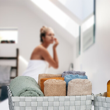 Relaxdays Aufbewahrungskorb 3er Set