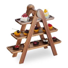 Relaxdays 3-stöckige Etagere Holz
