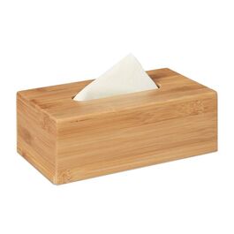 Relaxdays Kosmetiktücherbox aus Bambus