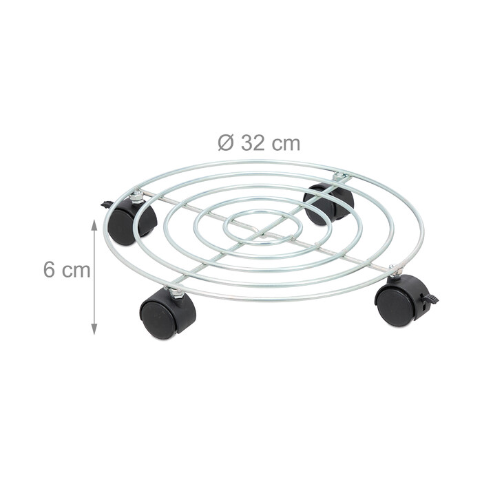 Relaxdays Pflanzenroller 4er Set