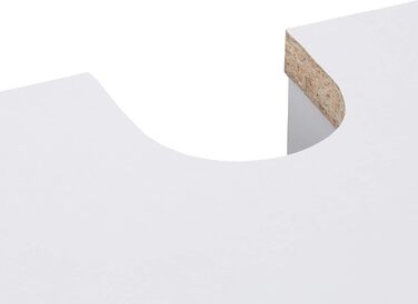 Relaxdays Waschbeckenunterschrank, eintürig, 3 Ablagen, 51x60x32 cm, weiß, MDF