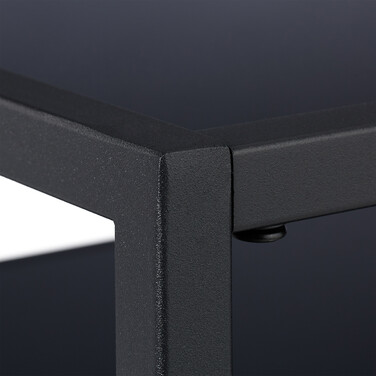 Relaxdays Schwarzer Couchtisch mit Glasplatte