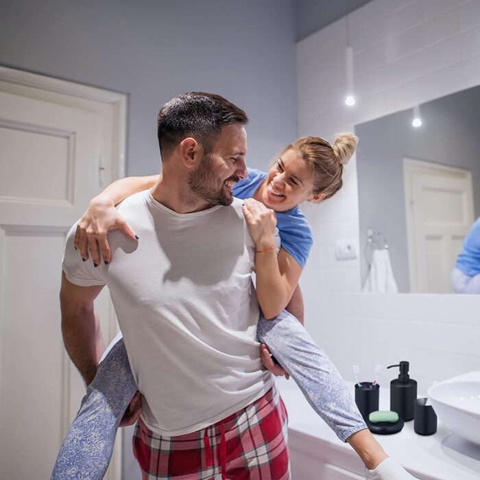 Relaxdays Badezimmer Set, 5-teilig, Badbecher, Zahnbürstenhalter, Seifenspender- & Schale, Klobürste, Edelstahl, schwarz, 10038871