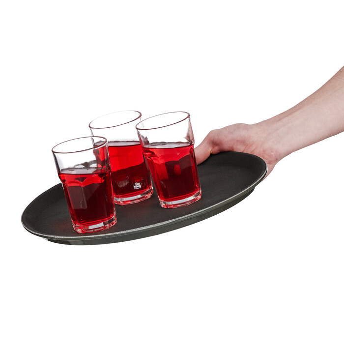 Relaxdays Rundes Gastro Serviertablett 3er Set