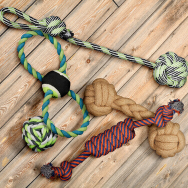 Relaxdays Hundespielzeug Set 5-teilig