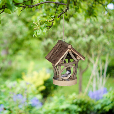 Relaxdays Vogelfutterhaus zum Aufhängen
