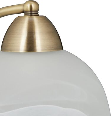 Relaxdays Tischlampe Touch, Retro Design, E14-Fassung, dimmbare Nachttischlampe, Glas & Eisen, HBT 25 x 15 x 19 cm, gold