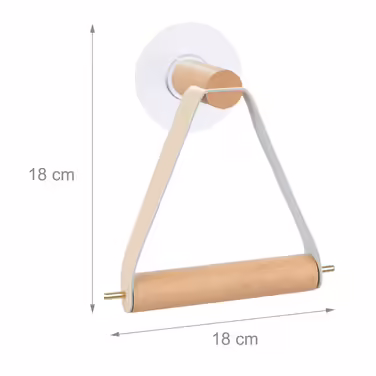 Relaxdays Toilettenpapierhalter Holz mit Band