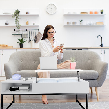 Relaxdays Aufklappbarer Couchtisch
