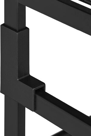 Relaxdays Metall Schuhregal, 3 Ebenen, erweiterbar, Flur Schuhgestell HBT 50 x 70 x 26 cm, 9 Paar Schuhe, offen, (Schwarz)