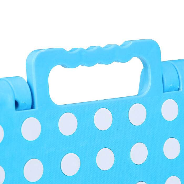 Relaxdays Klapphocker faltbar L Blau
