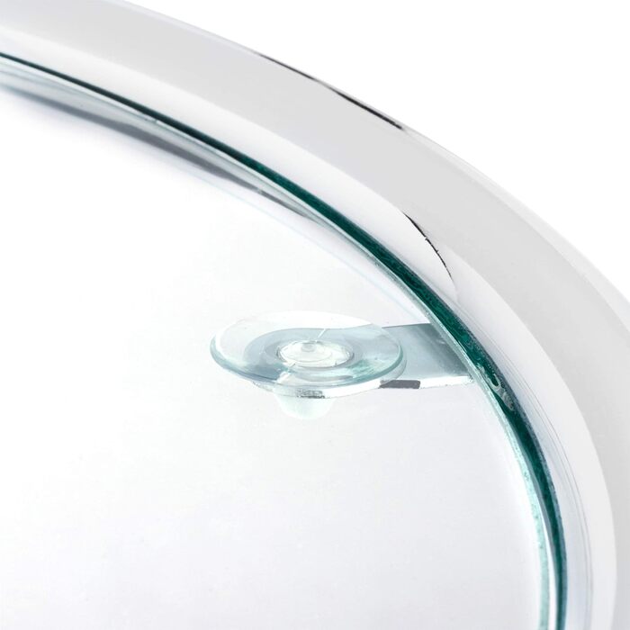 Relaxdays, Silber runder Beistelltisch, Metallgestell, Glasplatte, Wohnzimmertisch, Deko, Designer Tisch, HxD 53 x 45 cm, Standard