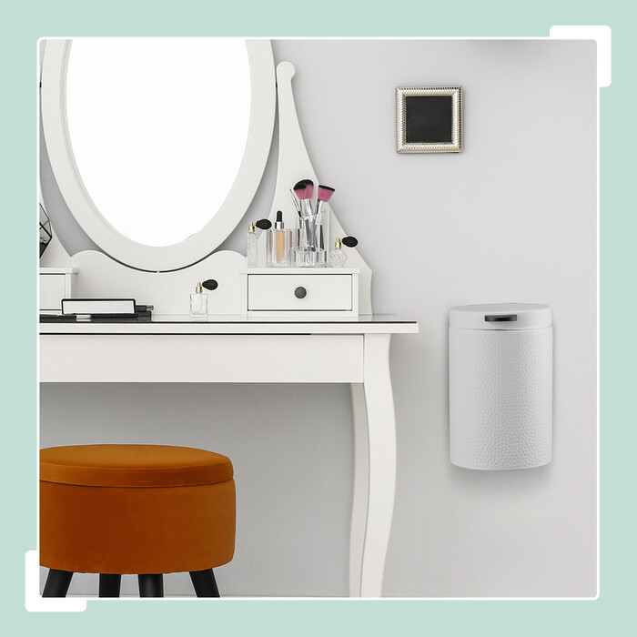 Relaxdays Kosmetikeimer Wandmontage 3 Liter