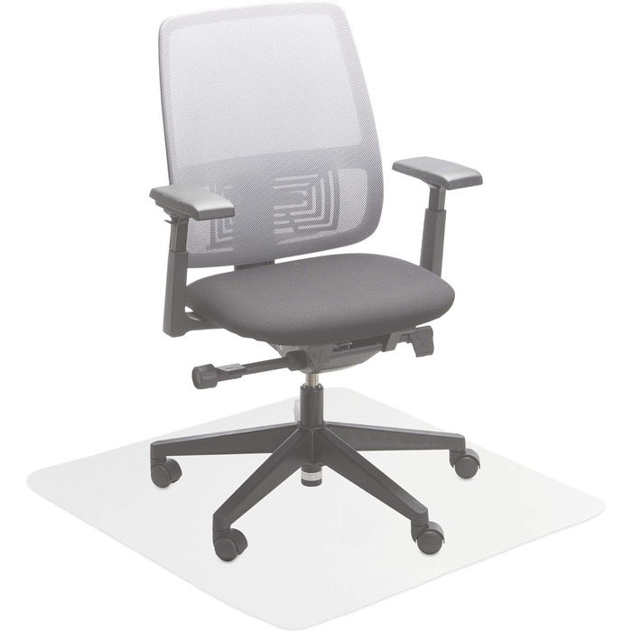 Relaxdays Bodenschutzmatte Bürostuhl,  PVC Bodenunterlage Laminat, Parkett, Fliesen, rutschfest, transparent (90 x 90 cm)