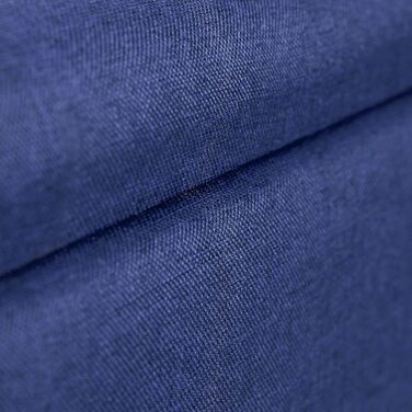 Relaxdays Sitzbank mit Stauraum, gepolstert, Holzbeine, Stoffbezug, 39,5x79,5x39,5 cm, Polyester, Blau