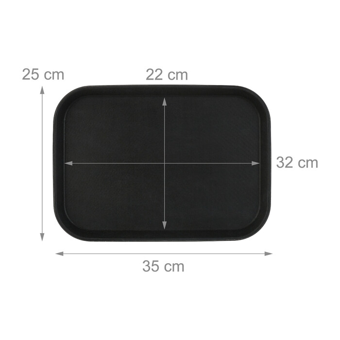 Relaxdays 5er Set Serviertablett 35 x 25 cm