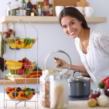 Relaxdays Obst Etagere 3-stöckig, XXL Obstkorb